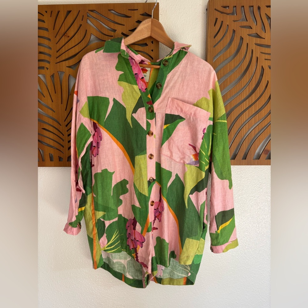 Farm Rio Tropicalistic Linen Romper